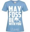 Women's T-shirt May the foss be with you sky-blue фото