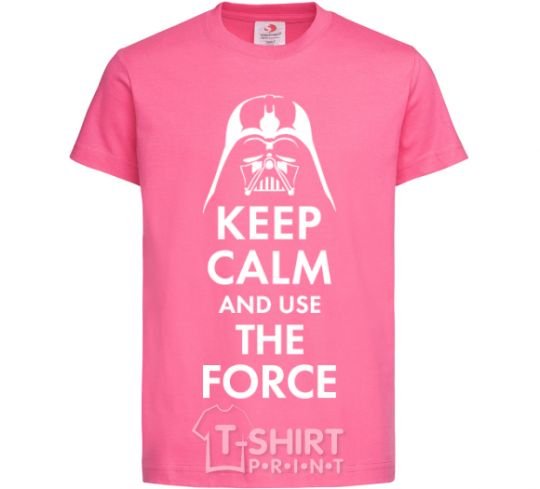 Kids T-shirt Keep calm and use the force heliconia фото