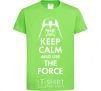 Детская футболка Keep calm and use the force Лаймовый фото