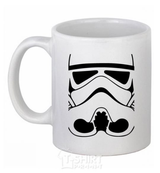 Ceramic mug Stormtrooper face White фото