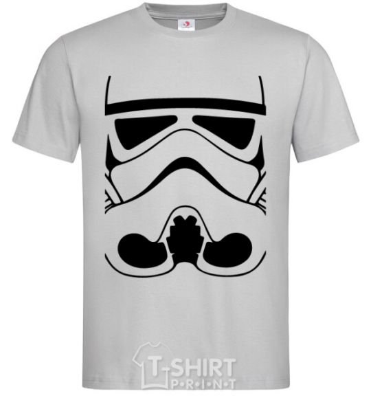 Men's T-Shirt Stormtrooper face grey фото