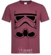 Men's T-Shirt Stormtrooper face burgundy фото
