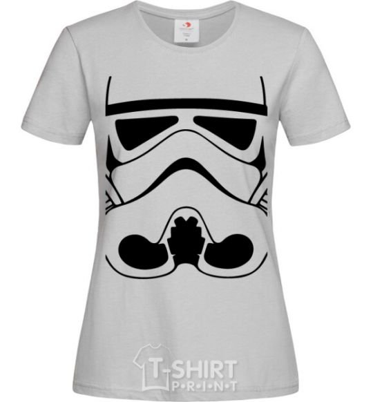 Women's T-shirt Stormtrooper face grey фото