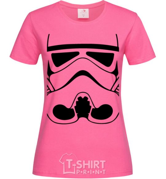 Женская футболка Лицо штурмовика Ярко-розовый фото