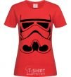 Women's T-shirt Stormtrooper face red фото