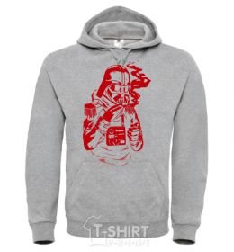 Men`s hoodie Darth's smoking sport-grey фото