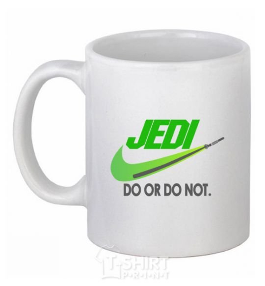 Чашка керамическая Jedi do or do not Белый фото