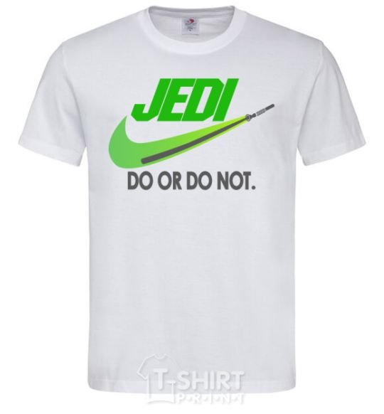 Мужская футболка Jedi do or do not Белый фото