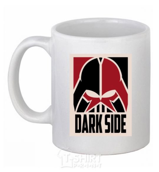 Чашка керамическая Dark side Белый фото