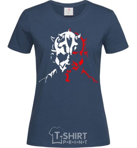 Women's T-shirt Darth Maul navy-blue фото