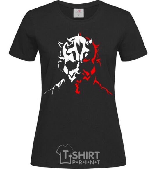 Women's T-shirt Darth Maul black фото