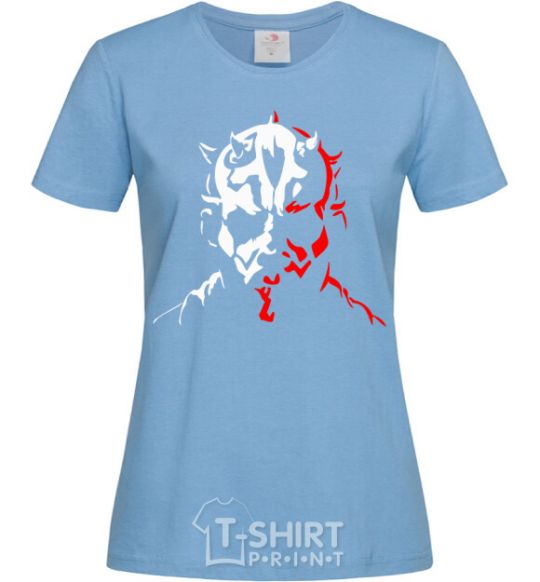 Women's T-shirt Darth Maul sky-blue фото