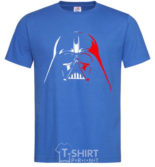 Men's T-Shirt Darth Vader white and red royal-blue фото