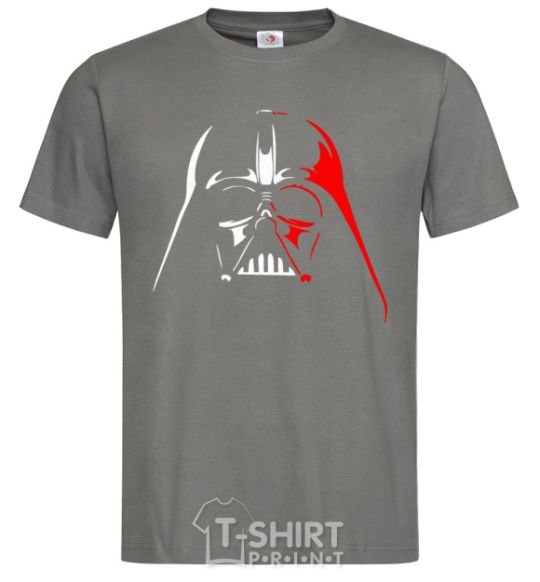 Men's T-Shirt Darth Vader white and red dark-grey фото