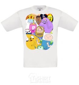Kids T-shirt Adventure time heroes White фото