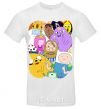 Мужская футболка Adventure time heroes Белый фото