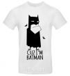 Men's T-Shirt Cuz i'm batman White фото
