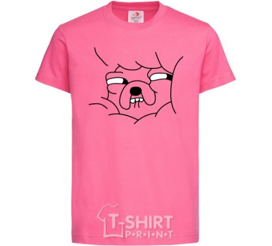 Детская футболка Довольный Джейк Ярко-розовый фото
