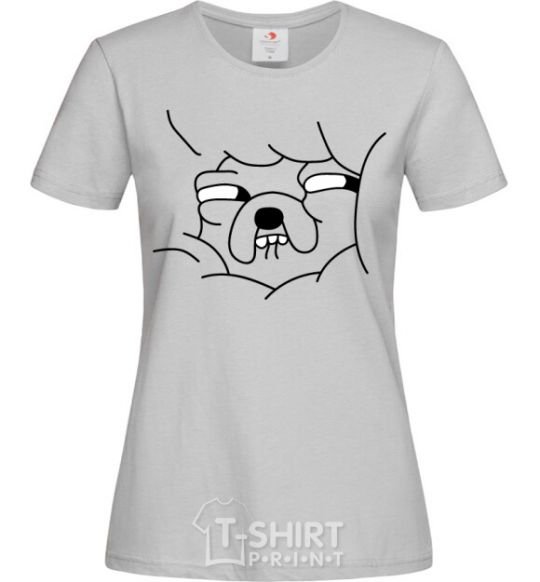 Women's T-shirt Happy Jake grey фото