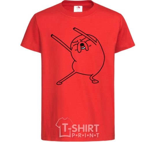 Kids T-shirt A very happy Jake red фото