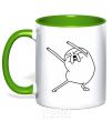 Mug with a colored handle A very happy Jake kelly-green фото