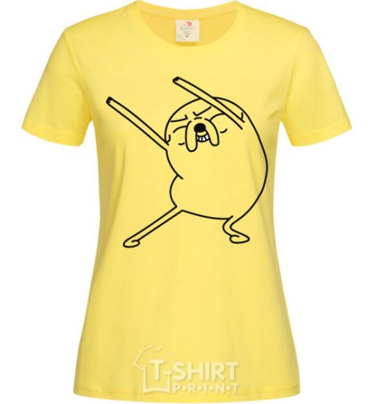 Women's T-shirt A very happy Jake cornsilk фото