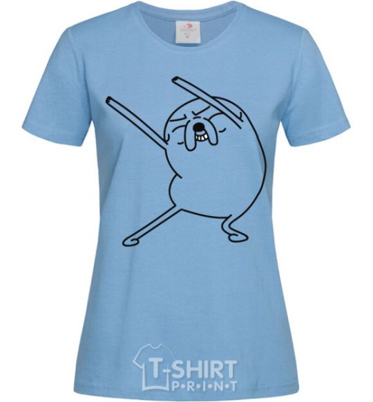 Women's T-shirt A very happy Jake sky-blue фото