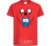 Kids T-shirt Jake and the calculator red фото