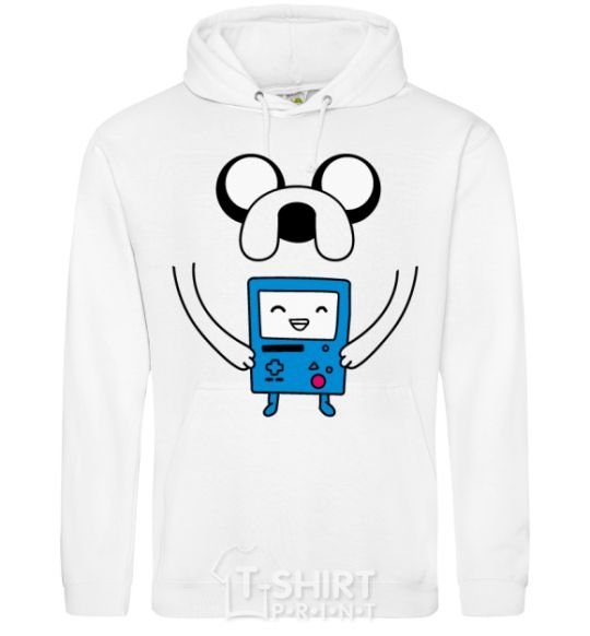 Men`s hoodie Jake and the calculator White фото