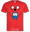 Men's T-Shirt Jake and the calculator red фото