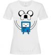 Women's T-shirt Jake and the calculator White фото