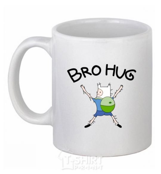 Чашка керамическая Bro hug Белый фото