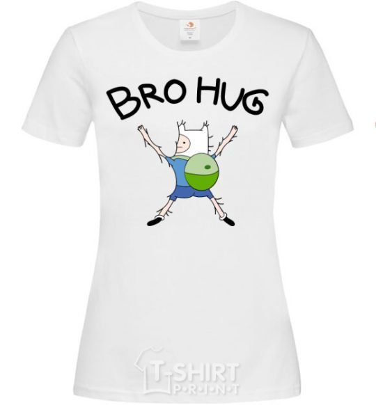 Женская футболка Bro hug Белый фото