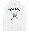 Men`s hoodie Bro hug White фото