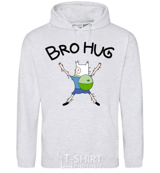 Men`s hoodie Bro hug sport-grey фото