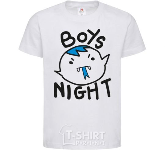 Kids T-shirt Boys night White фото