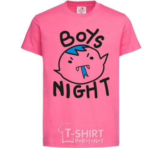 Детская футболка Boys night Ярко-розовый фото