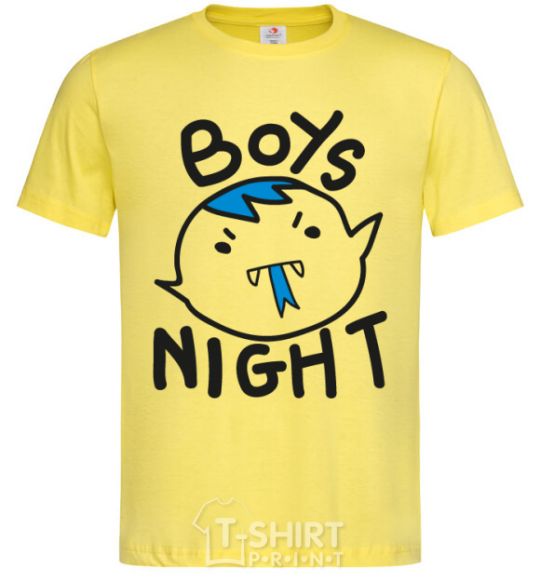 Мужская футболка Boys night Лимонный фото