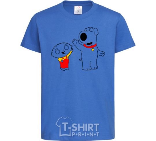 Детская футболка Family Guy Stewie and Brian Ярко-синий фото