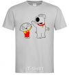 Men's T-Shirt Family Guy Stewie and Brian grey фото