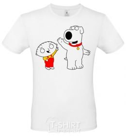 Men's T-Shirt Family Guy Stewie and Brian White фото