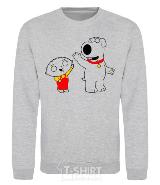 Sweatshirt Family Guy Stewie and Brian sport-grey фото