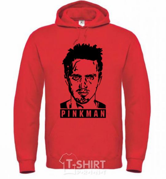 Men`s hoodie Pinkman bright-red фото