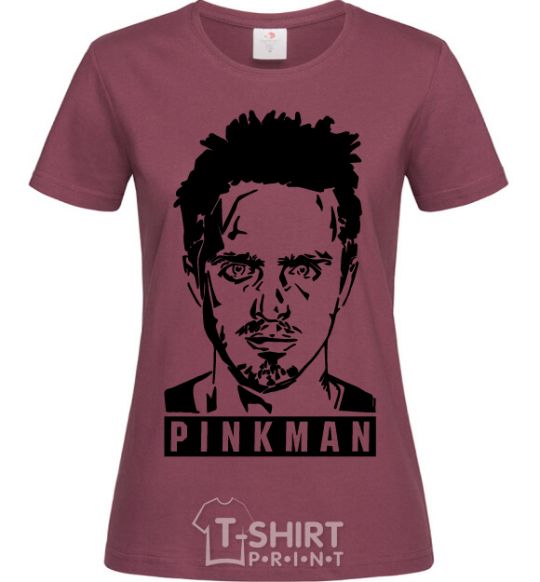 Women's T-shirt Pinkman burgundy фото