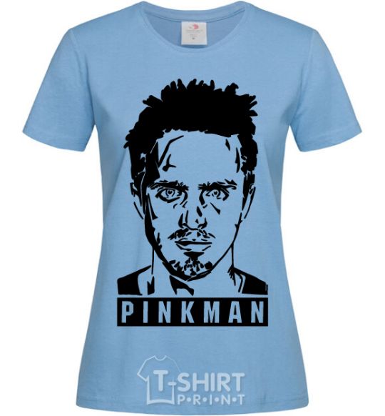 Women's T-shirt Pinkman sky-blue фото