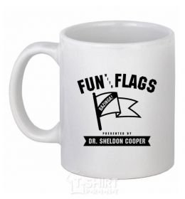 Ceramic mug Fun with flags White фото