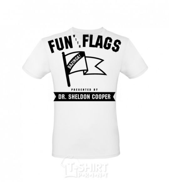 Men's T-Shirt Fun with flags White фото