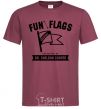 Men's T-Shirt Fun with flags burgundy фото