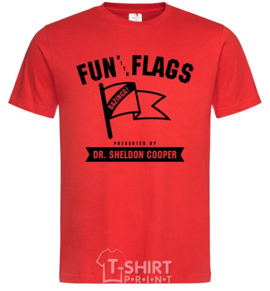 Men's T-Shirt Fun with flags red фото