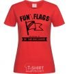Женская футболка Fun with flags Красный фото
